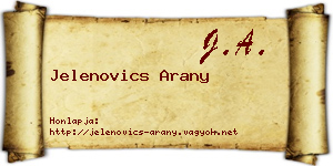Jelenovics Arany névjegykártya